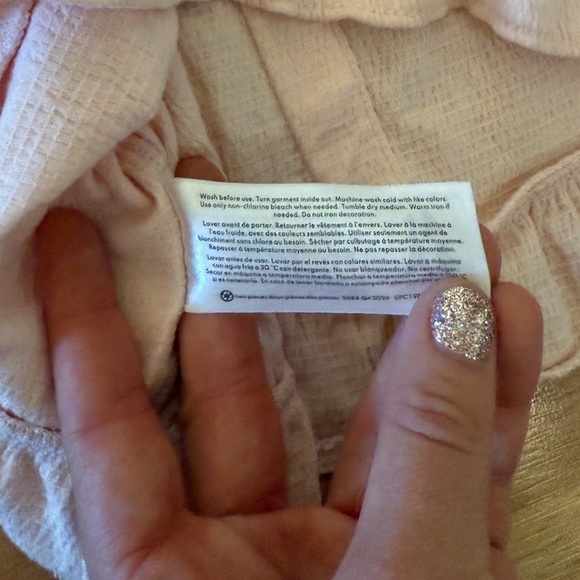 Pink Ruffled Kids Top with buttons - Picture 5 of 7